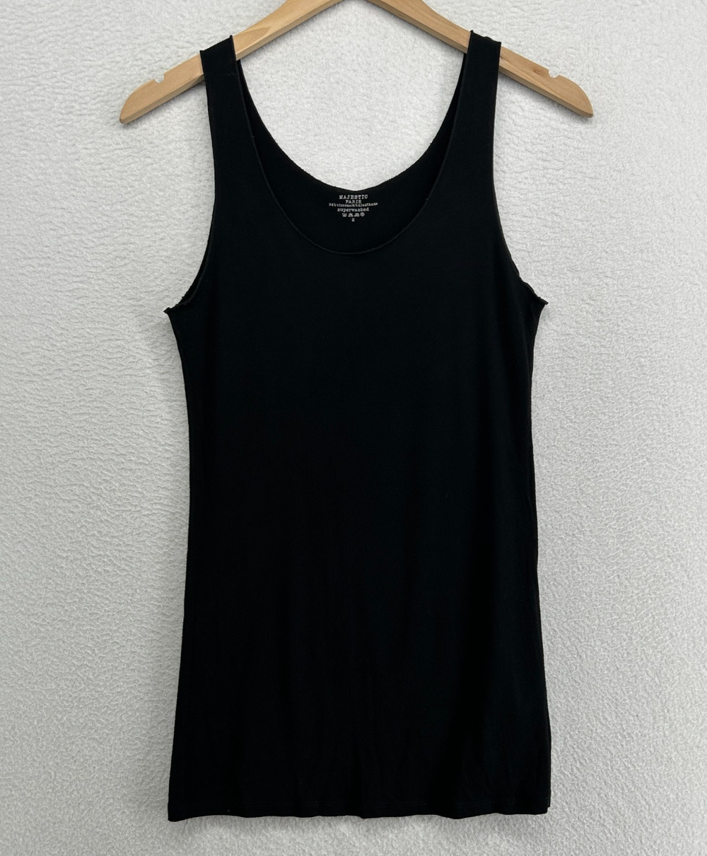 MAJESTIC FILATURES Tank Top 2 PARIS Superwashed Soft Touch Fitted Sleeveless